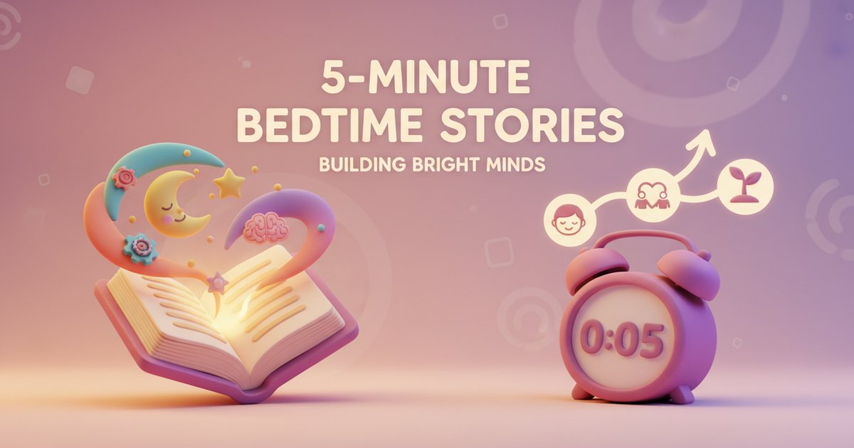 Parent reading a short bedtime story to a child by lamplight. Five minute bedtime stories for preschoolers and young children